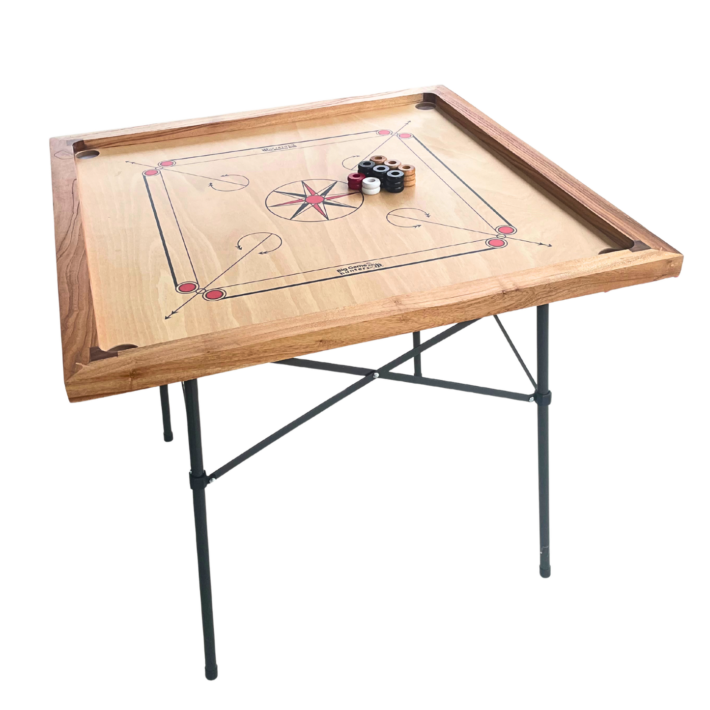 30 Traditional Carrom Board Game Coins (13 Black Coins / 13 Natural Coins / 2 Red Queens / 2 White Strikers) - Carrom Canada