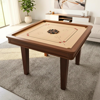 30 Traditional Carrom Board Game Coins (13 Black Coins / 13 Natural Coins / 2 Red Queens / 2 White Strikers) - Carrom Canada