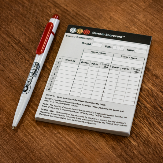 Tournament Carrom Scorecards for Tournament and Home Play - Carrom Canada